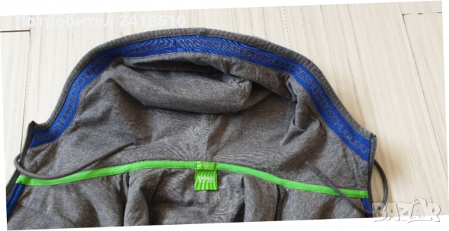 Hugo Boss Saggy Hoodie Full Zip Regular Fit Mens Size М ОРИГИНАЛ! Суичер с цял Цип!, снимка 4 - Спортни дрехи, екипи - 36181090