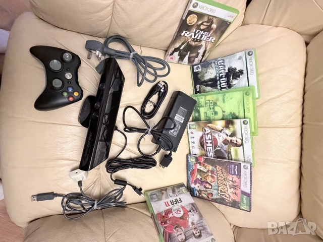 Xbox 360 S + Kinect | Пълен комплект + игри | Работи отлично, снимка 9 - Xbox конзоли - 52856309