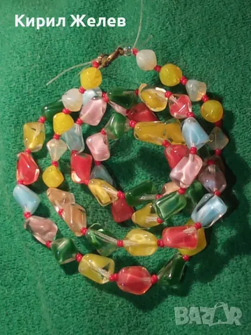 Стара РЕТРО ОГЪРЛИЦА КОЛИЕ от ВЕНЕЦИАНСКО СТЪКЛО МУРАНО Ръчна МАЙСТОРСКА ИЗРАБОТКА 47347, снимка 12 - Антикварни и старинни предмети - 47219312