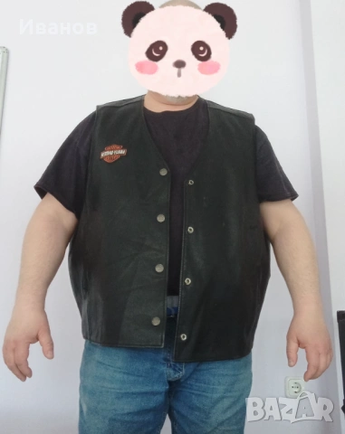 Кожен елек, елече Harley Davidson, 5xl, снимка 3 - Други - 53824210