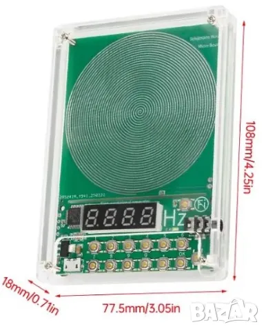 USB Schumann 7.83Hz DC5V 0.1Hz~100000Hz Регулируема Честота Генератор на Синусоидални Вълни на Шуман, снимка 3 - Други - 50302303