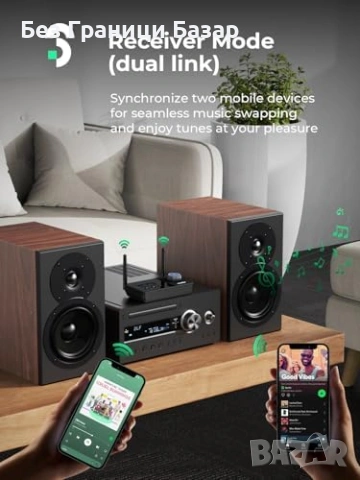 Нов трансмитер Безжичен Bluetooth 5.3 аудио адаптер за TV с LCD дисплей, снимка 3 - Други - 53838471