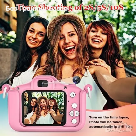 Нов Детски цифров фотоапарат за деца / 1080P HD Подарък 3-12год., снимка 5 - Други - 41724603