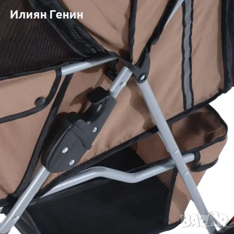 PawHut Кучешка количка за кучета до 10 кг, сгъваема кошница за пода, 2 поставки за чаши, снимка 6 - За кучета - 50374586