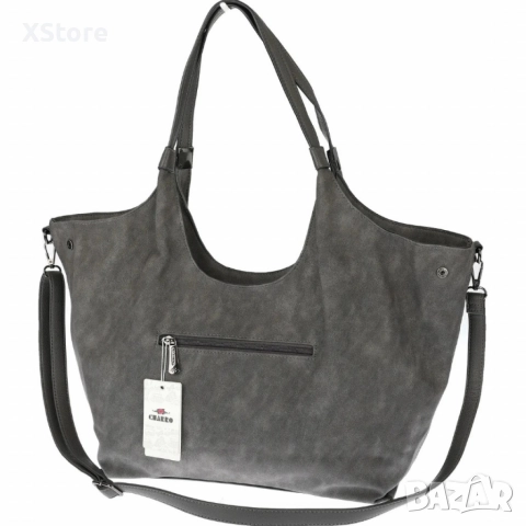 Дамска чанта от еко велур и к. – елегантен и практичен модел (бордо), снимка 11 - Чанти - 52571990