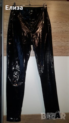 нов Лачен панталон S латекс / винил ефект марка Pull&Bear, снимка 3 - Панталони - 34834719