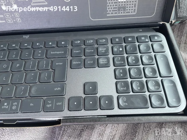 Мултимедийна клавиатура Logitech - MX Keys S Plus, безжична, Graphite, снимка 6 - Клавиатури и мишки - 55746275