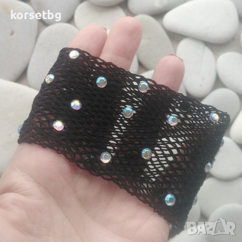 Дълги ръкавици мрежа с кристали, различни цветове 8024, снимка 12 - Ръкавици - 42433006