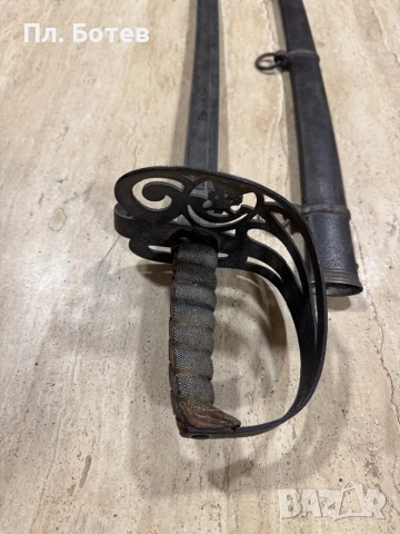 Стара английска бойна сабя, снимка 5 - Антикварни и старинни предмети - 52216794