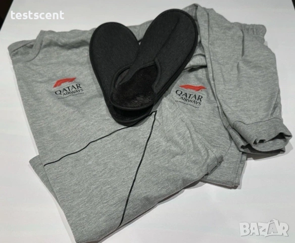 Комплект пижама Qatar Airways Бизнес Класа Formula 1 Pyjamas – унисекс размер М - чисто нови , снимка 3 - Други - 53867556