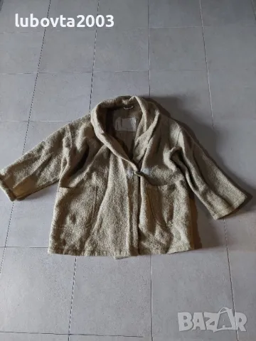 L/XL Дамска вълнено разкроено палто