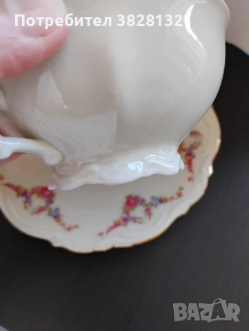 винтидж сет за чай от костен порцелан, снимка 4 - Антикварни и старинни предмети - 50985255