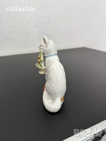 Стара порцеланова фигура на котка - Ges. Gesch №7449, снимка 4 - Колекции - 51973437