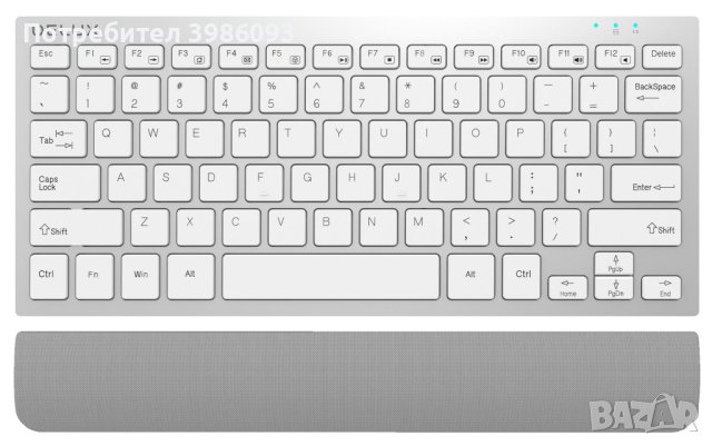 Безжична клавиатура Delux K3300D, сребрист - K3300D_SLGR, снимка 1 - Клавиатури и мишки - 44238499