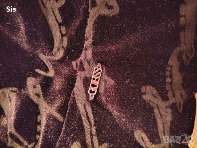 Дамско черно боди с надписи -Guess, снимка 6 - Блузи с дълъг ръкав и пуловери - 52849135