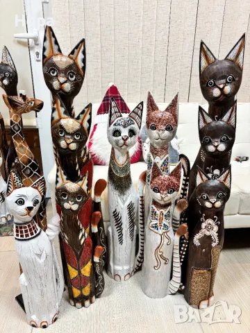 Котки от дърво -100см.,80см. и 60см., снимка 2 - Декорация за дома - 29389762