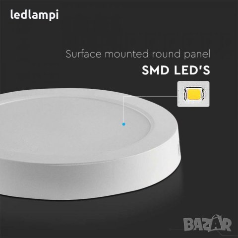 LED Луна 24W Кръг Открит Монтаж SLIM - ИЗГОДНА ЦЕНА, снимка 2 - Лед осветление - 41264151