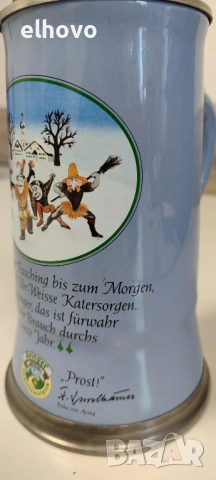 Немска керамична халба#4, снимка 2 - Антикварни и старинни предмети - 53365621