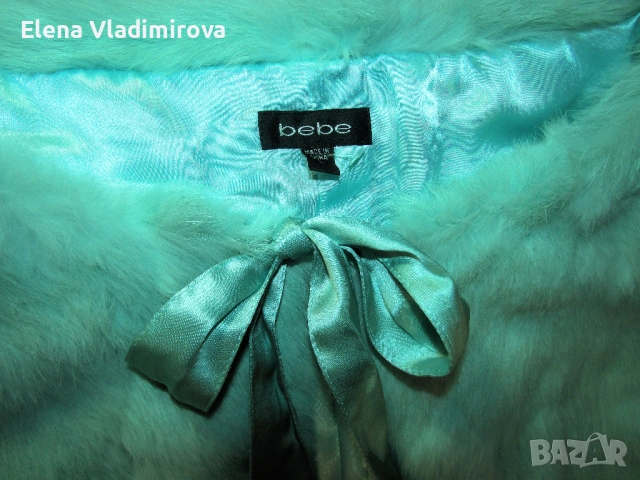 Пухкаво яке от естествена заешка кожа - Бранд Bebe, снимка 4 - Якета - 53204141