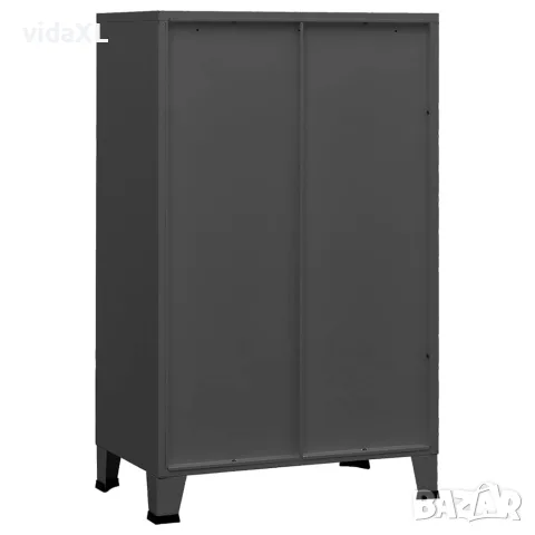 vidaXL Индустриален скрин за съхранение, антрацит, 70x40x115 cм, метал, снимка 5 - Скринове - 56147170