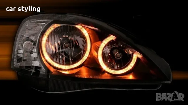 Фарове за Опел Корса Ц с ангелски очи (Opеl Corsa C Angel eyes)), снимка 3 - Части - 49976313
