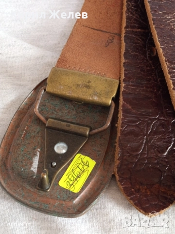 Винтидж кожен колан рядък много красив интересен модел 49425, снимка 3 - Колани - 51892783