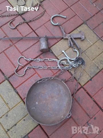 Стари кантари с топуз - 100 кг и 20 кг, снимка 3 - Антикварни и старинни предмети - 52672756