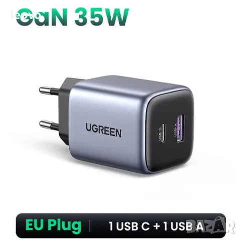 Висококачествено зарядно UGREEN, 35W, GAN, снимка 1 - Оригинални зарядни - 48272762