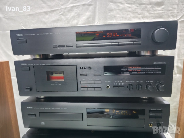 Сет Yamaha усилвател AX 570 дек KX 260 тунер TX 470 и CD X 870 , снимка 2 - Ресийвъри, усилватели, смесителни пултове - 53541041
