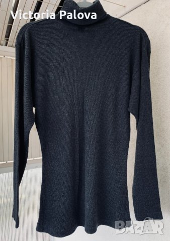 Поло графит рипс памук унисекс, снимка 1 - Блузи с дълъг ръкав и пуловери - 40691766