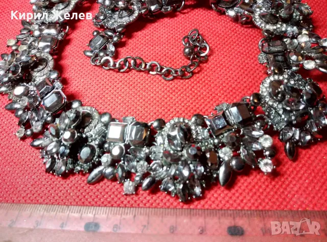 ЕФЕКТНА АР НУВО СТИЛ КРИСТАЛНА ОГЪРЛИЦА НАКИТ УКРАШЕНИЕ 47322, снимка 8 - Колиета, медальони, синджири - 47296231