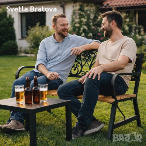 Елегантна градинска пейка GARDEN LINE – здрава болтова конструкция, снимка 2 - Други стоки за дома - 53813440