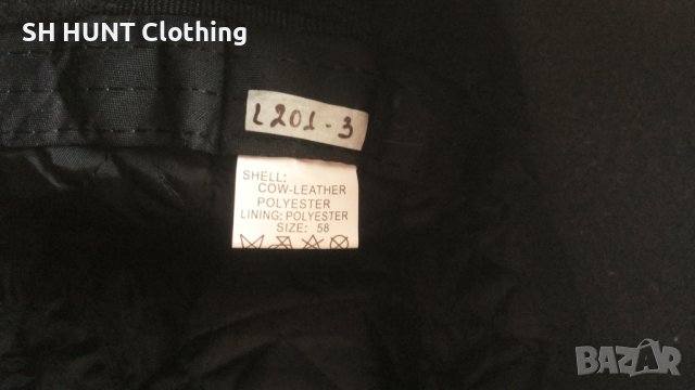 COW LEATHER WATERPROOF HAT - водонепромокаема шапка с козирка и ушанки естествена кожа - 572, снимка 5 - Шапки - 44356395