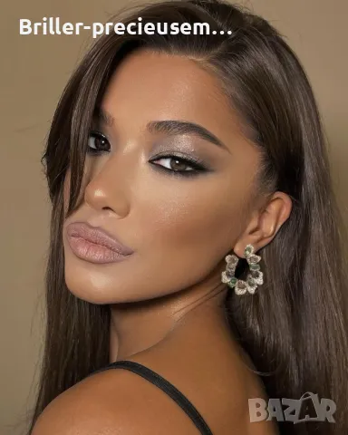 Луксозни обеци с камъни, снимка 2 - Обеци - 50283185