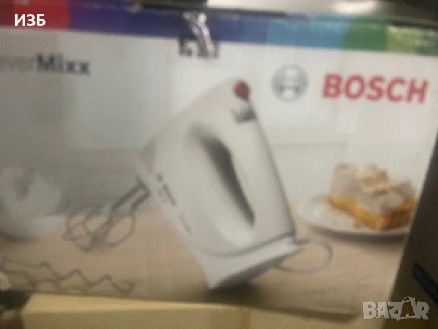 Миксер Bosch MFQ3030, 350W, 4 скорости + Turbo, Аксесоари: 2 спираловидни + 2 телени накрайника, снимка 3 - Миксери - 53611209