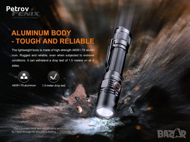 Fenix PD35 - LED 1700 Lumen / 375 m - Тактически , Военен - NATO Прожектор , Джобна лампа - GERMANY , снимка 14 - Други инструменти - 52408328