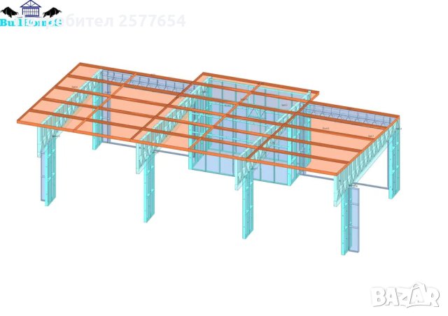 Конструкция за Автомивка - 131м²-15.4м x 8.5м, снимка 3 - Строителни материали - 44177851