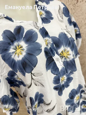 Дамска ежедневна свободна риза на цветя , снимка 2 - Ризи - 48065465