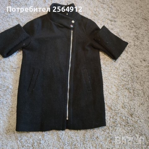 Продавам дамско черно палто , снимка 2 - Палта, манта - 39166580