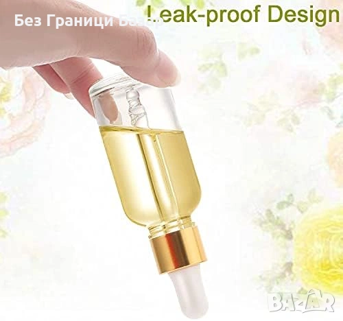 Нови Мини стъклени бутилки 5ml с пипета за етерични масла 10 броя капкомер, снимка 5 - Други стоки за дома - 53200291