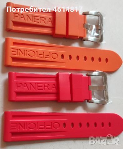 Силиконови каишки PANERAI 24мм, снимка 3 - Каишки за часовници - 52107514