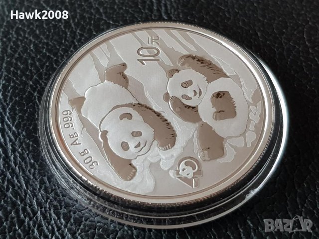 30 грама 10 юана 2022 1 oz унция сребърна монета Китайска панда 2022, снимка 3 - Нумизматика и бонистика - 39976180