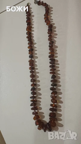 Броеница от естествен кехлибар 34 грама – 61 см, уникат!, снимка 2 - Други ценни предмети - 50991504