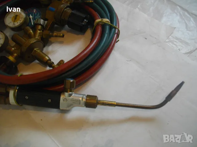 ОКСИЖЕН MESSER GRIESHEIM STARLET 1201 АЦЕТИЛЕНОВА ОКСИЖЕННА ГОРЕЛКА 2Х5м МАРКУЧИ И РЕДУЦИР ВЕНТИЛИ , снимка 4 - Други инструменти - 48090112