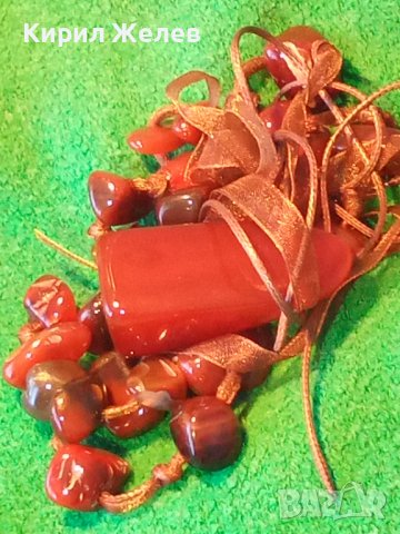 АРТ КОЛИЕ от ЕСТЕСТВЕН КАРНЕОЛ 14454, снимка 7 - Колиета, медальони, синджири - 29555306