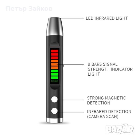 NOYAFA Портативен антишпионски детектор NF-S16. Детектор за скрита камера, снимка 5 - Друга електроника - 41096652