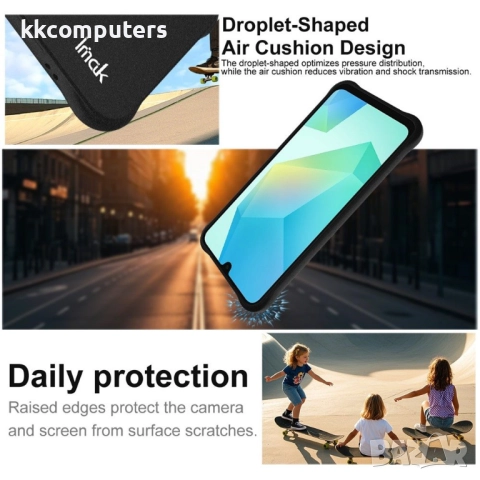 IMAK Защитен TPU Калъф за Samsung Galaxy A17 5G / A17 4G | Комплект с Протектор | Черен и Бял, снимка 4 - Калъфи, кейсове - 52210126