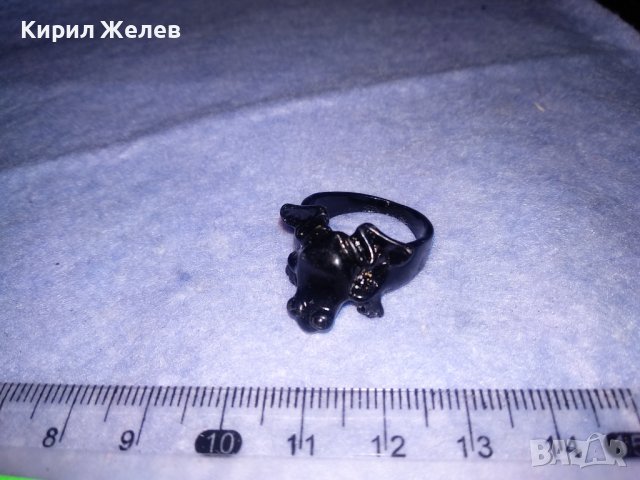 КЪСМЕТЛИЙСКИ ФИГУРАЛЕН АРТ ПРЪСТЕН - ЖАБКА от ЛАКИРАНА НЕРЪЖДАЕМА БЛАГОРОДНА СТОМАТА 36998, снимка 4 - Пръстени - 39729451