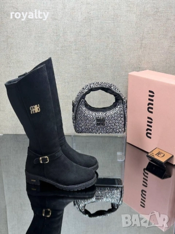 Miu Miu Дамски Ботуши Два Цвята 