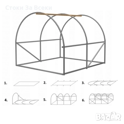 Компактна оранжерия - лесен монтаж и стабилна рамка, снимка 8 - Оранжерии - 53821376